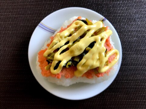 明太子と高菜のマヨ焼きおにぎり☆